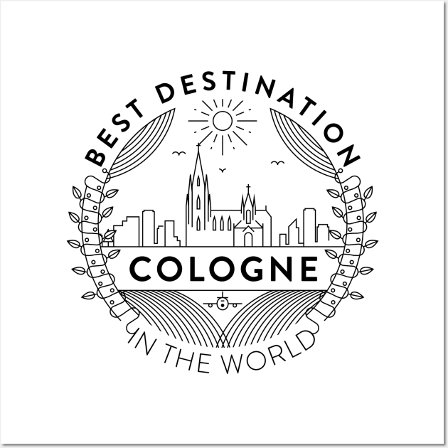 Cologne Minimal Badge Design Wall Art by kursatunsal